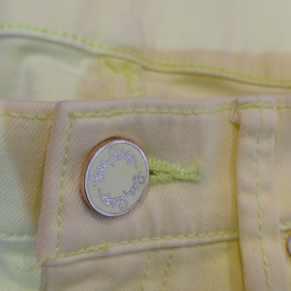 Lily Pulitzer Yellow Jean Shorts - Picture 3 of 9